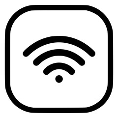 Vector icon representing wireless connectivity symbol