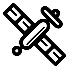 Vector icon design of a simple airplane illustration in black