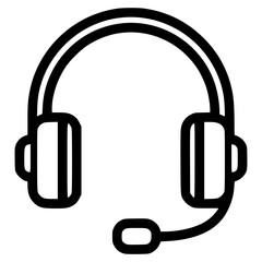 Headset icon design for communication technology usage