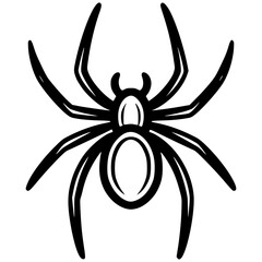 Intricate black spider vector design for creative projects
