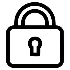 Simplistic padlock icon design for modern digital applications