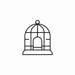 bird cage small icon sign vector