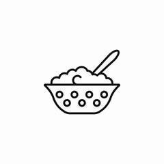 bowl with porridge icon sign vector