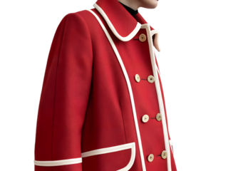 red jacket with a white background