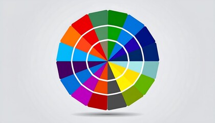 Obraz premium Colorful circular color chart