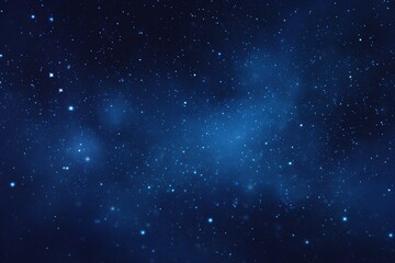 Fototapeta premium Starry sky background, blue night sky full of stars, glowing stars in the dark space, starry background, dark night, stars in the distance, starlight, dark background with a blue glow, night sky. 