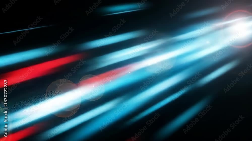Poster abstract speed light trails design image featuring teal white and red colors for commercial and edit