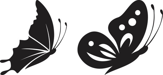 Black and white tribal butterfly vector illustration design, a beautiful animal silhouette