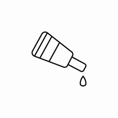pet eye drops icon sign vector