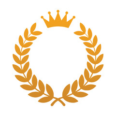 Laurel Wreath Vector Emblem - Victory & Achievement Symbol EPS
