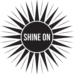 Shine On Sunburst Illustration A Symbol of Positivity and Radiance in Graphic Design Art