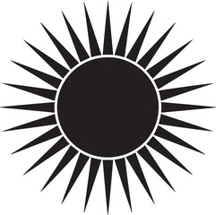 Sun Icon Vector Illustration Radiating Energy and Warmth Symbolizing Summer and Natural Light