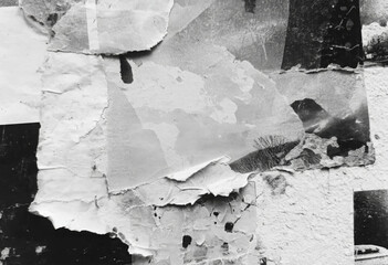 Blank Crumpled Poster: Ripped Paper Backdrop
