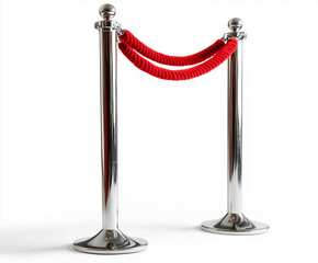 Red velvet rope barrier at a luxury cinema event with a VIP entrance and stanchions for an exclusive movie premiere celebration