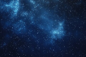 Starry sky background, blue night sky full of stars, glowing stars in the dark space, starry background, dark night, stars in the distance, starlight, dark background with a blue glow, night sky.	
