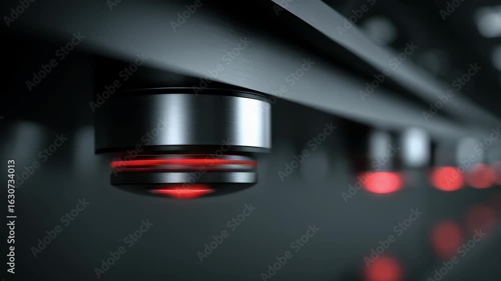 Poster server indicator lights flashing tech feel