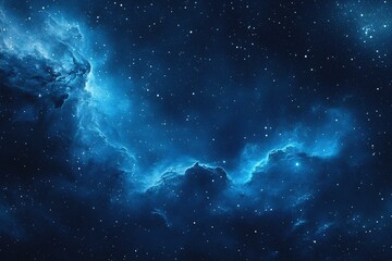 Starry sky background, blue night sky full of stars, glowing stars in the dark space, starry background, dark night, stars in the distance, starlight, dark background with a blue glow, night sky.	