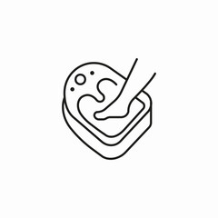 pedicure foot tub icon sign vector
