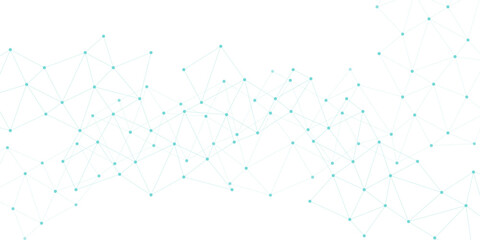 Abstract polygon connection mesh digital technology futuristic communication high tech concept. Digital technology futuristic internet network speed connection white background. Line background