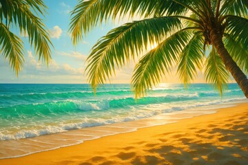 Fototapeta premium Tropical paradise beach sunset