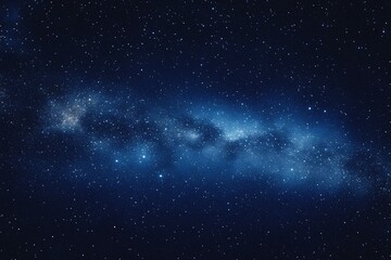 Obraz premium Starry sky background, blue night sky full of stars, glowing stars in the dark space, starry background, dark night, stars in the distance, starlight, dark background with a blue glow, night sky. 