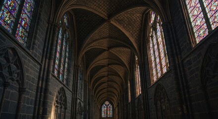 Fototapeta premium Gothic Cathedral Interior