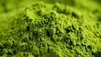 Obraz premium Close-up of green tea powder