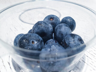 Natural fresh blueberries close-up. Blueberries.
