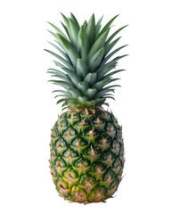 Fototapeta premium Ripe Whole Pineapple on White Background 