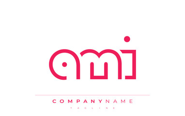 AMI abstract letter logo design. Modern Business Logo Design With Abstract Typography and Contemporary Style