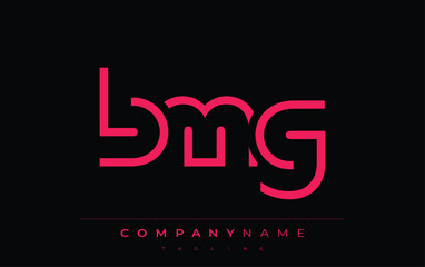 Obraz premium BMG abstract letter logo design. Modern Business Logo Design With Abstract Typography and Contemporary Style