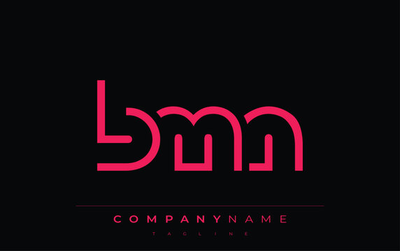 BMN abstract letter logo design. Modern Business Logo Design With Abstract Typography and Contemporary Style
