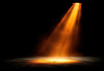 Spotlight illuminates dark stage