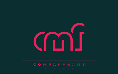 CMF abstract letter logo design. Modern Business Logo Design With Abstract Typography and Contemporary Style