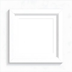 Empty white picture frame