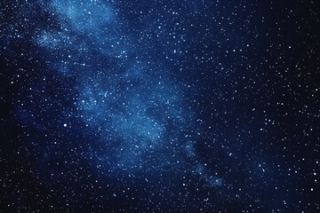 Obraz premium Starry sky background, blue night sky full of stars, glowing stars in the dark space, starry background, dark night, stars in the distance, starlight, dark background with a blue glow, night sky. 