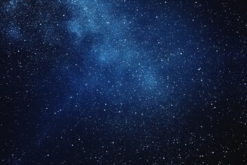 Obraz premium Starry sky background, blue night sky full of stars, glowing stars in the dark space, starry background, dark night, stars in the distance, starlight, dark background with a blue glow, night sky. 