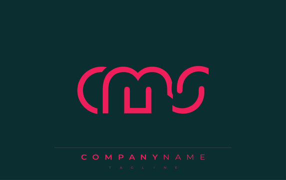CMS abstract letter logo design. Modern Business Logo Design With Abstract Typography and Contemporary Style