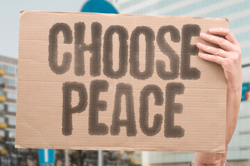 “Choose Peace” — a powerful call from global movements encouraging non-violent responses to...