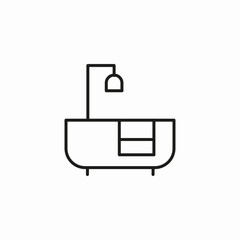bathtub shower fixture icon sign vector