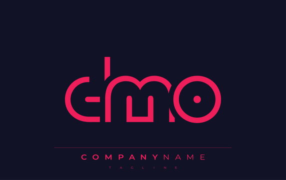 DMO abstract letter logo design. Modern Business Logo Design With Abstract Typography and Contemporary Style