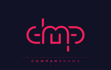DMP abstract letter logo design. Modern Business Logo Design With Abstract Typography and Contemporary Style