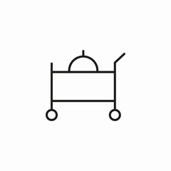 room service cart icon sign vector