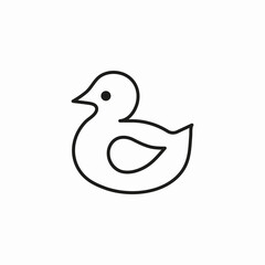rubber duck toy icon sign vector