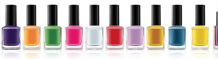 Obraz premium Variety of Nail Polish Bottles