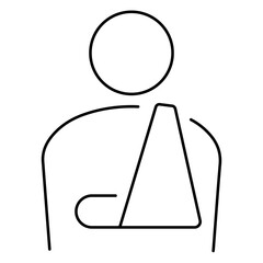 slinga icon isolated on white background, vector illustration.