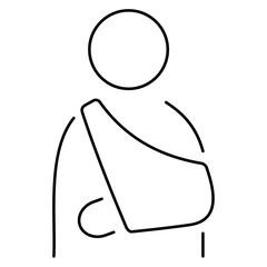 slinga icon isolated on white background, vector illustration.