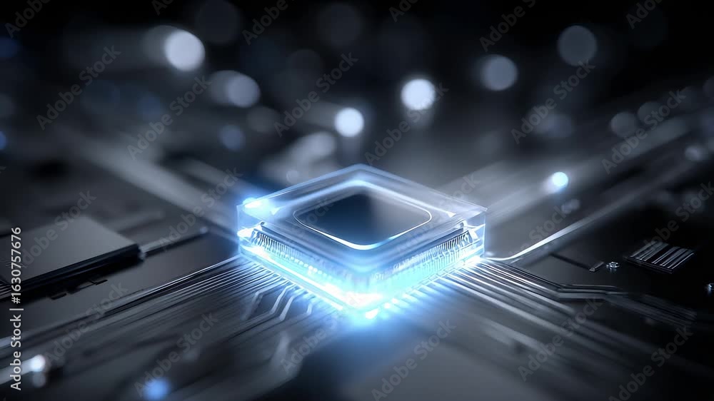 Poster chip runs light effect illuminates precision circuits