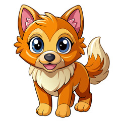 Adorable cartoon dog illustration on a clean white background