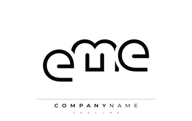 EME abstract letter logo design. Modern Business Logo Design With Abstract Typography and Contemporary Style